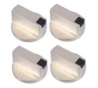 Operitacx Lot de 4 Boutons de Commande Universels pour Cuisinière à Gaz en Alliage de Zinc Beige, Faciles à Installer et Solide, Design Simple et Élégant pour Plaque Gaz