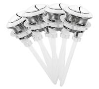 Operitacx Lot de 4 Boutons de Réservoir d'Eau de Toilette à Double Action Accessoire de Remplacement Compatible 38-45Mm et Élastique pour Standard