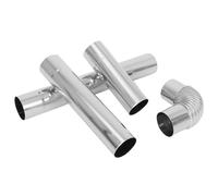 Operitacx Lot De 4 Coudes En Acier Inoxydable Pour Conduit De Cheminée Rallonges De Cheminée Raccords De Tuyaux En Acier Inoxydable Accessoires De Poêle