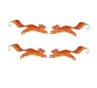 Operitacx Lot de 4 Écussons Brodés Écureuil DIY Patchs Thermocollants Décoratifs 4 Pièces Couleurs Vives pour Vêtements Paquet Réparation Couture Garçon et Filles Loisirs Créatifs Printemps