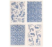 Operitacx Lot de 4 Feuilles de Papier Transfert sous glaçure pour décorations en céramique - Papier Couleur Haute température pour Chevaux et décalcomanies