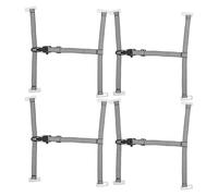 Operitacx Lot de 4 Jugulaires de Casque Réglables Universelles en Nylon Résistant, Système de Dégagement Rapide, Compatibles Casques Chantier, Vélo et Hockey, Accessoires de