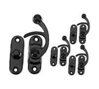 Operitacx Lot de 4 Loquets à Bascule Métalliques en Alliage de Zinc Noir, 38 x 44 mm, Style Rétro, pour Boîtes à Outils et Meubles