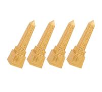Operitacx Lot de 4 Obélisques Égyptiens en Résine Dorée Sculptures Détaillées et Design Réaliste pour Décoration Intérieure, pour Cheminée ou Outils de Conseil Psychologique