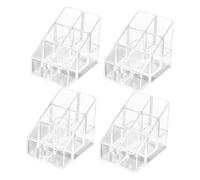 Operitacx Lot De 4 Présentoirs À Rouges À En Acrylique Organiseur De Rangement Pour Maquillage 6 Emplacements Pour Tubes De Gloss Vernis À Ongles Et Rouges À
