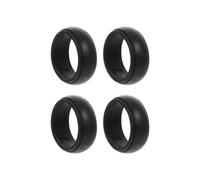 Operitacx Lot de 4 Protecteurs D'alliance en Silicone Noir pour Hommes, Bagues de Sport Confortables et Étanches, pour Activités Physiques et Travaux Manuels