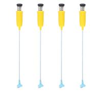 Operitacx Lot de 4 Tiges Amortisseurs pour Machine à Laver en Alliage de Zinc Jaune, Support et Équilibrage Robuste pour Tambour de Lave-linge, Maison Buanderie