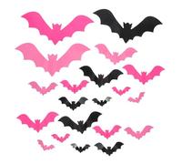 Operitacx Lot De 48 Autocollants Muraux En Pvc Pour Halloween Décorations De Fête Effrayantes À Faire -Même Motif Chauve-Souris Pour Salle De Bain Pour Fenêtre