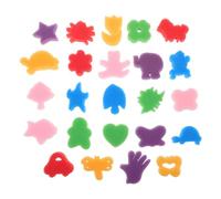 Operitacx Lot de 48 Tampons Encreurs en Éponge Colorés pour Garçon Et Filles, 24 Formes D’Animaux Multicolores, Outils De Peinture DIY, Ensemble Créatif pour Arts Plastiques Et Activités Préscolaires