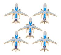 Operitacx Lot de 5 broches avion : Broches en alliage représentant un avion, parfaites pour écharpes, vestes, robes et costumes - Bijoux pour mariages, banquets et anniversaires.