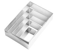 Operitacx Lot de 5 Moules à Biscuits Rectangulaires en Acier Inoxydable, Emporte-pièces Multifonctions, Nettoyage Facile, Outil de Pâtisserie pour Projets de Cuisson