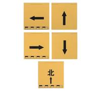 Operitacx Lot de 5 Petits Panneaux directionnels autoportants - Panneau fléché en Forme de L étanche pour l'extérieur, idéal pour Les Points de contrôle d'orientation et Les Parcours de