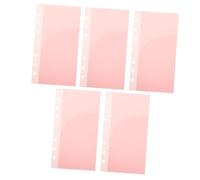 Operitacx Lot de 5 Pochettes Budget en Polypropylène Transparentes pour Classeur A6 6 Trous, Multi-usages pour Gestion des Flux de Trésorerie, Accessoires pour Classeur et Rangement