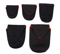 Operitacx Lot De 5 Pochettes en Néoprène pour Objectif D'appareil Photo Résistantes à l'eau Et Antichoc, Compactes Et Légères pour Photographe Voyageur, Couleur Rouge Et Noir