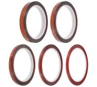 Operitacx Lot de 5 Rouleaux de Ruban Adhésif Isolant Thermique en Polyimide Pi et Pp, Isolation et Surface Lisse, Résistant à Haute Température pour Presse à Chaud