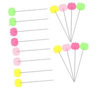 Operitacx Lot de 50 Épingles à Coudre Tête De Tulipe Colorée pour Couturières, Broches Plates Multicolores, Usage Artisanal, Couture, Quilting Et Décoration, Accessoire Essentiel pour Travaux Manuels