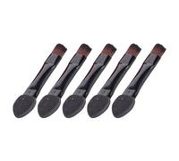 Operitacx Lot de 50 pinceaux biseautés 2 en 1 pour sourcils et eyeliner avec embout éponge pour fard à paupières, outil de maquillage portable à double embout en fibre synthétique pour le
