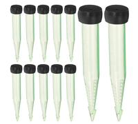 Operitacx Lot de 50 Tubes à Eau pour Tiges de Fleurs Fraîches, Porte-Tige Vert Bouchon, Tubes Floraux Pointus pour Roses, Œillets et Chrysanthèmes, Hydratation et Nutrition pour Amateurs