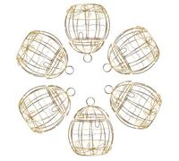 Operitacx Lot de 6 boîtes à bonbons en forme de cage à oiseaux, mini-boîtes de rangement vintage, décoratives pour les mariages, Halloween et Noël.
