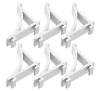Operitacx Lot de 6 Clips d'Étagère en Acier Inoxydable pour Réfrigérateur Support Robuste Installation Facile Accessoires pour Étagères Métalliques Utilisation Flexible Argenté