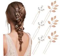 Operitacx Lot de 6 Épingles à Cheveux de Mariée Ornées de Strass - Accessoires de Coiffure pour La Mariée - Bijou de Tête pour Femme - Accessoires de Coiffure pour Mariage Et Cortège Nuptial