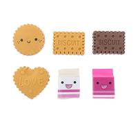 Operitacx Lot de 6 Gommes Diverses Formes Gomme à Effacer Cookie Apporte Précision et Confort Pour le Bureau la Maison écriture étudiante