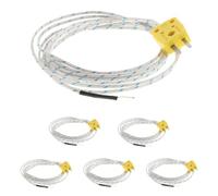 Operitacx Lot de 6 sondes thermocouples de type K : câble de sonde de température de 1 m avec mini-connecteur, compatible avec TES1310/TM902C - Plage de température : -50 à 400 °C