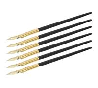 Operitacx Lot De 6 Stylos À Plume Pour Dessin Calligraphie Signature Dessin Encre Dorée Croquis Bande Dessinée Signature Chinois