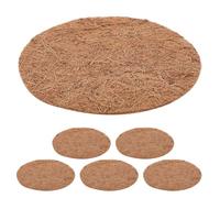 Operitacx Lot de 6 Tapis de Nidification en Fibre de Naturelle - Matériau Respirant de 20 cm pour Pigeons - Tapis de litière réutilisable pour Cage à Oiseaux, idéal pour la Ponte et l'élevage de
