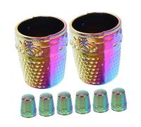 Operitacx Lot De 8 Dés À Coudre Pour Le Pouce Protections Pour Doigts Manchons Capuchons Pour Doigts Pour Couture À La Main En Vrac