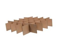 Operitacx Lot de 8 Séparateurs de Boîte en Papier 412x412mm Compartiments en Grille pour Protection et Ajustement Sécurisé des Objets Fragiles Lors du Déménagement