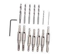 Operitacx Lot de Forets Hexagonaux pour Charnières Menuiserie Perceuse Plastique avec Clé pour Perçage et Ébavurage