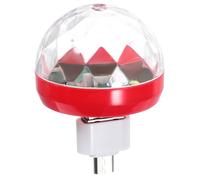 Operitacx Lumière de Fête USB Mini Boule Disco LED Rotative Activée pour Dj Maison Portable Couleur Aléatoire