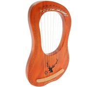 Operitacx Lyre Harpe Portable 10 Cordes en Bois, Ton Chaud Accordable | Petit Format Léger, Bords Arrondis, pour Garçon Fille et Enseignants accord, Médiators, Cordes