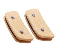 Operitacx Manchon de Poignée Accessoire Pratique en Bois Résistant la Chaleur l'huile pour Poêle de 29 et 33 Cm pour en Plein Air et Camping