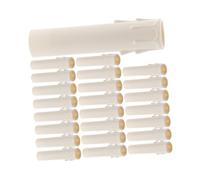 Operitacx Manchons pour Bougies de Lustre en Plastique Blanc 22x105mm, Kit de Réparation de Lampe, Pièces de Lustre Compatibles, Usage Intérieur pour Salon et Salle à Manger, Lot de 24 Outils