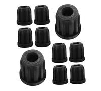 Operitacx Manchons Solide et pour Noir en la Plastique de Roulettes de Roulette Manchon Meubles Petit de Tige Résistant Déformation, Lot de 10 Pièces pour Chaise de Bureau