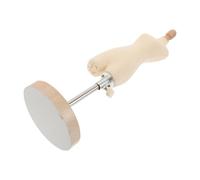 Operitacx Mannequin de Couture Mini 1/4 Ajustable Base Bois Naturel, Mannequin Buste pour Vêtements de Poupée, pour Drapage et Projets Couture Créatifs
