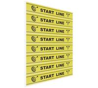 Operitacx Marqueur de Sol en PVC Jaune pour Accessoires Fléchettes, Ligne D'avis Claire et Visible, Guide Utile pour Joueurs de Fléchettes en Intérieur