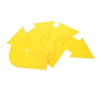 Operitacx Marqueurs de Sol pour Entraînement de Tennis, 4 Plaques Fléchées Jaunes, Résistantes et Indéchirables, Accessoires Sportifs pour Terrain Extérieur