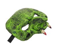 Operitacx Masque de Démon Vert en Pu Confortable et Léger pour Carnaval Adulte, Réutilisable Respirabilité, Accessoire pour Fêtes et Célébrations