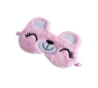 Operitacx Masque de Sommeil Bandeau Confortable Yeux Garçon et Filles en Peluche Douce Rose Qui Empêche de Bouger, pour Se Laver le Visage ou Appliquer une Crème