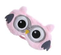 Operitacx Masque de Sommeil Soulage la Pression Oculaire en Tissu Doux Motif Hibou Adorable Bandeau Réglable Confortable pour Dormir la Maison
