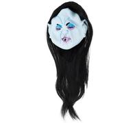 Operitacx Masque D'horreur D'halloween Noir en Vinyle Confortable avec Détails Réalistes, Utilisation Polyvalente pour Cosplay et Collection de Costumes