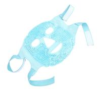 Operitacx Masque Facial Intégral en Gel Bleu Clair, Masque de Spa Chaud et Froid Réutilisable pour Soulager Maux de Tête, Fatigue Oculaire et Gonflements, Compresse Rafraîchissante