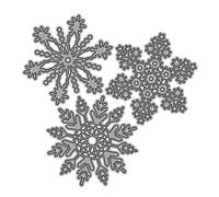 Operitacx Matrices de Découpe de Métaux Flocon de Neige, Fer Argenté, Pochoir à Gaufrer, pour Bricolage DIY et Cartes D’anniversaire, Ambiance Noël, Garçon Fille