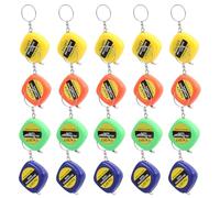 Operitacx Mètre ruban portable Mini ruban à mesurer porte-clés rétractable 1 M 20pcs forme carrée pour maison extérieur et construction Couleur Aléatoire