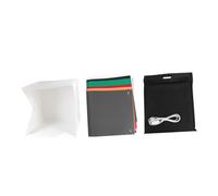 Operitacx Mini Boîte Photo Pliable 40 Cm Double Éclairage LED Dimmable, 6 Fonds Photographiques Colorés, Tente D’éclairage Portable pour Shooting Produits et Photographie Studio