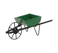 Operitacx Mini Brouette Rétro en Métal Vert pour Scènes Miniatures | Décor Compact, Style Vintage, Légère et Peu Encombrante, pour Bonsaï, Pots Miniatures