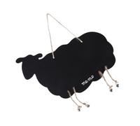 Operitacx Mini Tableau Noir Suspendu Couleur Noir Forme Mouton en Pin pour Communication et Organisation sur Tables de Réception Décoratives